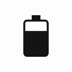 Battery medium charge icon vector sign