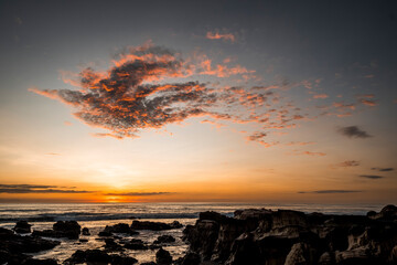 beautiful sunset orange clouds pretty sky travel