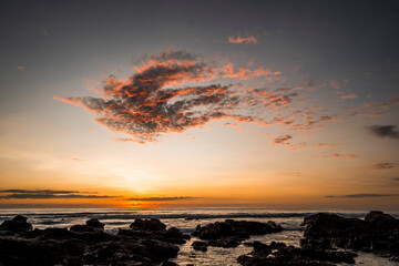 beautiful sunset orange clouds pretty sky travel