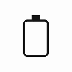 Battery no charge icon vector sign