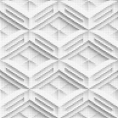 Halftone vector background. Monochrome halftone pattern. Abstract geometric dots background. Pop Art comic gradient black white texture. Design for presentation banner, poster, flyer, business card