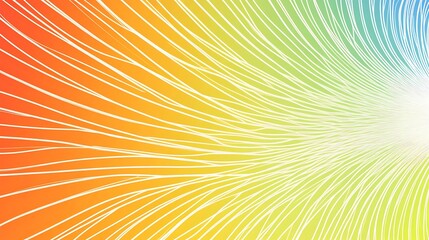 Fototapeta premium Rainbow lines converging, bright background