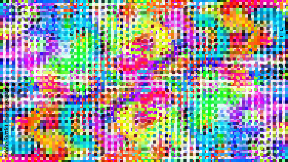 Poster abstract background with colorful squares pattern