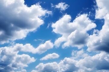 Obraz premium Blue Sky with Clouds Background