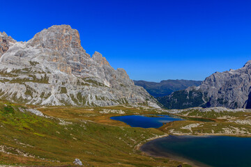 lakes near the Antonio Locatelli Hut dolomites