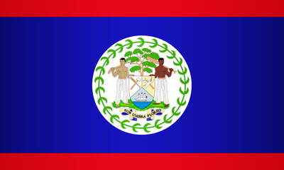 National Flag of Belize. Vector Element