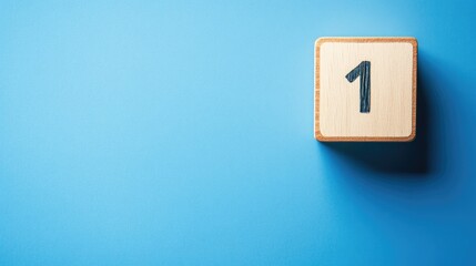 May 1st Reminder: Wooden Calendar Display Against a Spring Blue Background, Symbolizing International Workers' Day