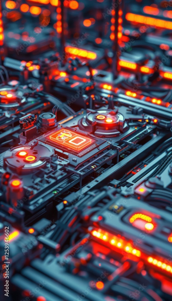 Poster automated assembly line producing electric vehicle batteries with efficient robotic systems