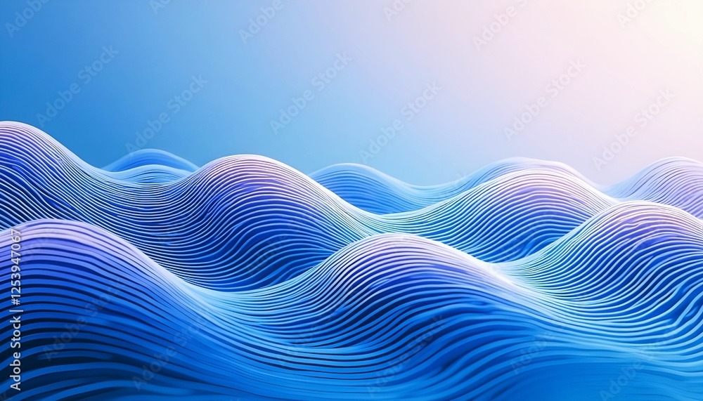 Fototapete abstract wave pattern gradient background