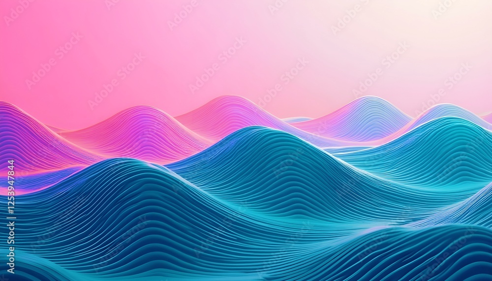 Fototapete abstract wave pattern gradient background