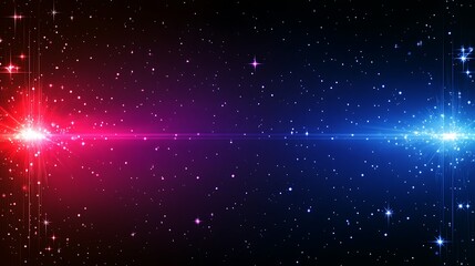 Red blue cosmic light beams