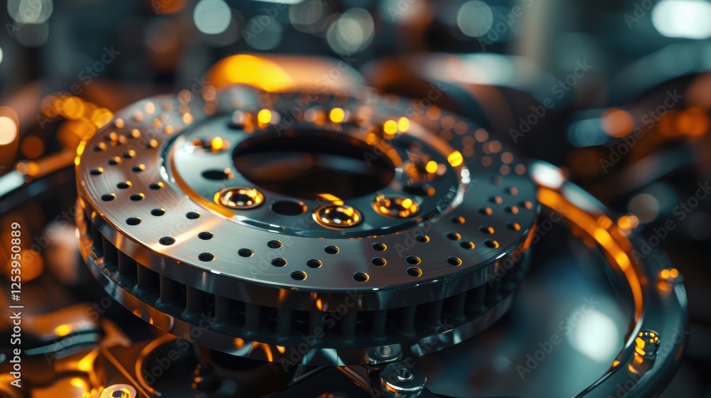 Poster precision engineering: high-performance racing car brake system for optimal functionality