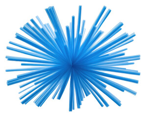 Obraz premium Blue abstract lines on transparency