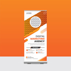 Corporate Roll up banner design  Retractable banner, Business banner roll up set, standee banner template.