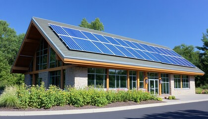 Modern Visitor Center With Solar Panels