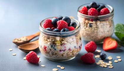 mixed berries overnight oats