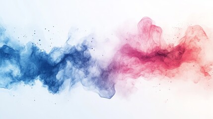 Fototapeta premium A dreamy abstract artwork with a blend of watercolor splashes and delicate brushstrokes in soft, muted tones.