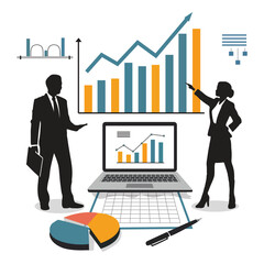 Business Analytics and Data Visualization – Professional Growth and Market Trends Concept