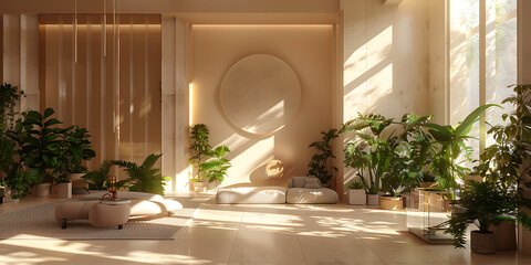 Nature-Inspired Interior with Warm Tones and Minimal Design
