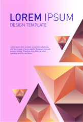 Flyer with abstract geometric background