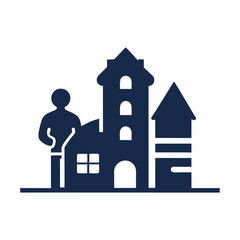 creative unique silhouette planning icon vector illustration