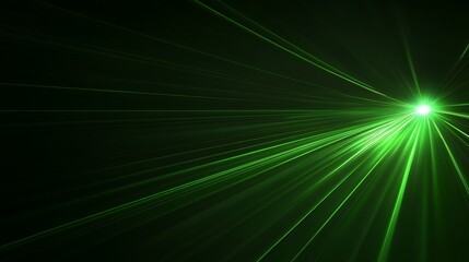 Green laser beams, dark background, stage light