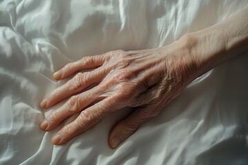 Elderly Patient&rsquo;s Hand Showing Symptoms of Peripheral Neuropathy &ndash; Pain and Weakness in Nerves.