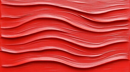 Obraz premium Red paint waves texture background
