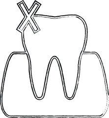 Icon Dental tooth extraction illustration
