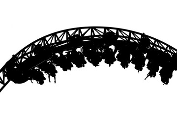 inverted roller coaster silhouette.