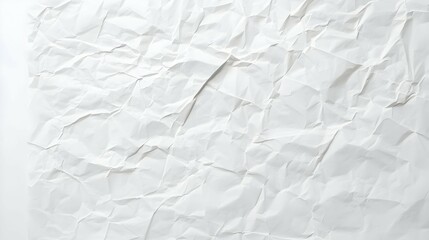 Crumpled White Paper Texture Background