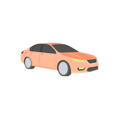 Sedan,  Automotive Flat Illustration Isolated