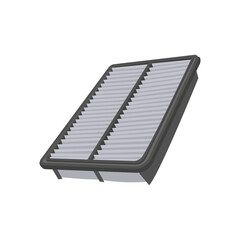 Air Filter,  Automotive Flat Illustration Isolated