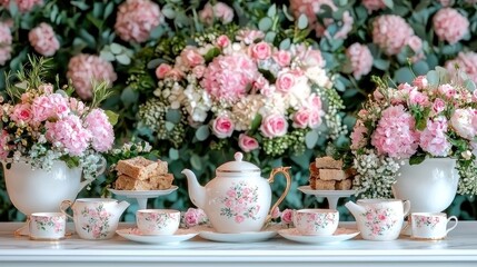 Floral Tea Party Setting
