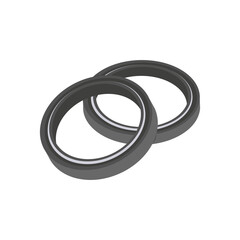 Oil Seal,  Automotive Flat Illustration Isolated