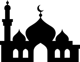 Simple Silhouette of a Mosque