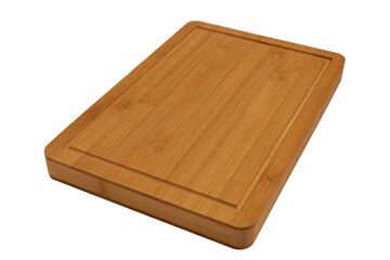 Wooden board with a detailed plan on a white background for cutting and preparing food .