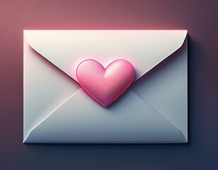 Briefumschlag mit einem Herz