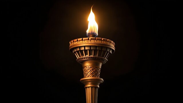 a single torch burning brightly symbolizing liber.