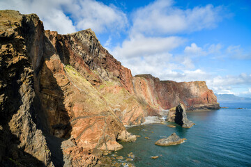 Beautiful view on coastline from Miradouro de Sao Lourenco view point