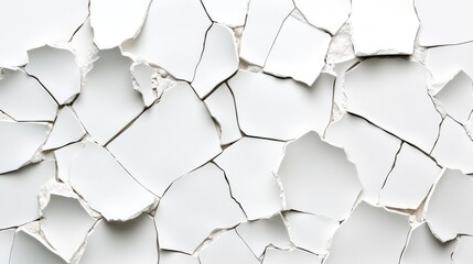 Cracked White Surface Texture, Background