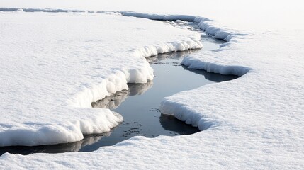 Obraz premium Polar bears search for food on a melting Arctic ice sheet affected by climate change