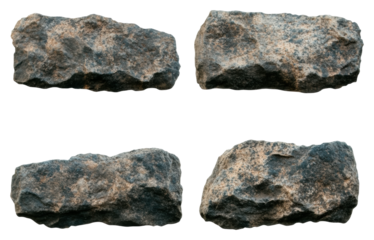 Natural rocks isolated on transparent background