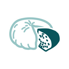 Goat Cheese vector icon. Farm animal sign