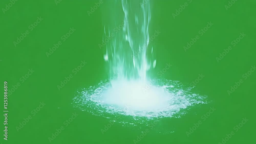 Poster the flow gradually thins out at the bottom tapering off into a soft glowing pool. green screen chrom