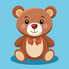 Obraz premium Cute teddy bear children toy vector