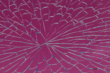 Cracks in tempered glass, abstract random pattern background