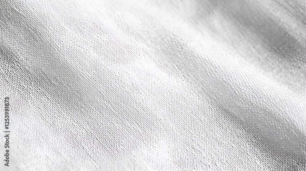 Aufkleber Close-up view of delicate textile fabric showcasing soft white texture for background or design use : Generative AI