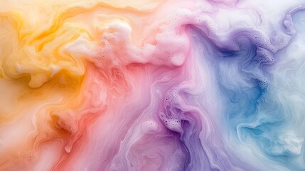 Fototapeta premium Abstract Pastel Swirls Of Color And Foam
