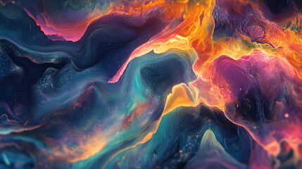 Naklejka premium Colorful abstract brain, neural network, mind concept. Neural Network Consciousness. Illustration